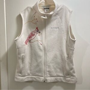 Columbia Women's White Fleece Vest